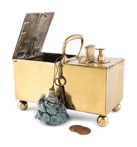 A Rich's Patent Brass Tobacco Honor Box