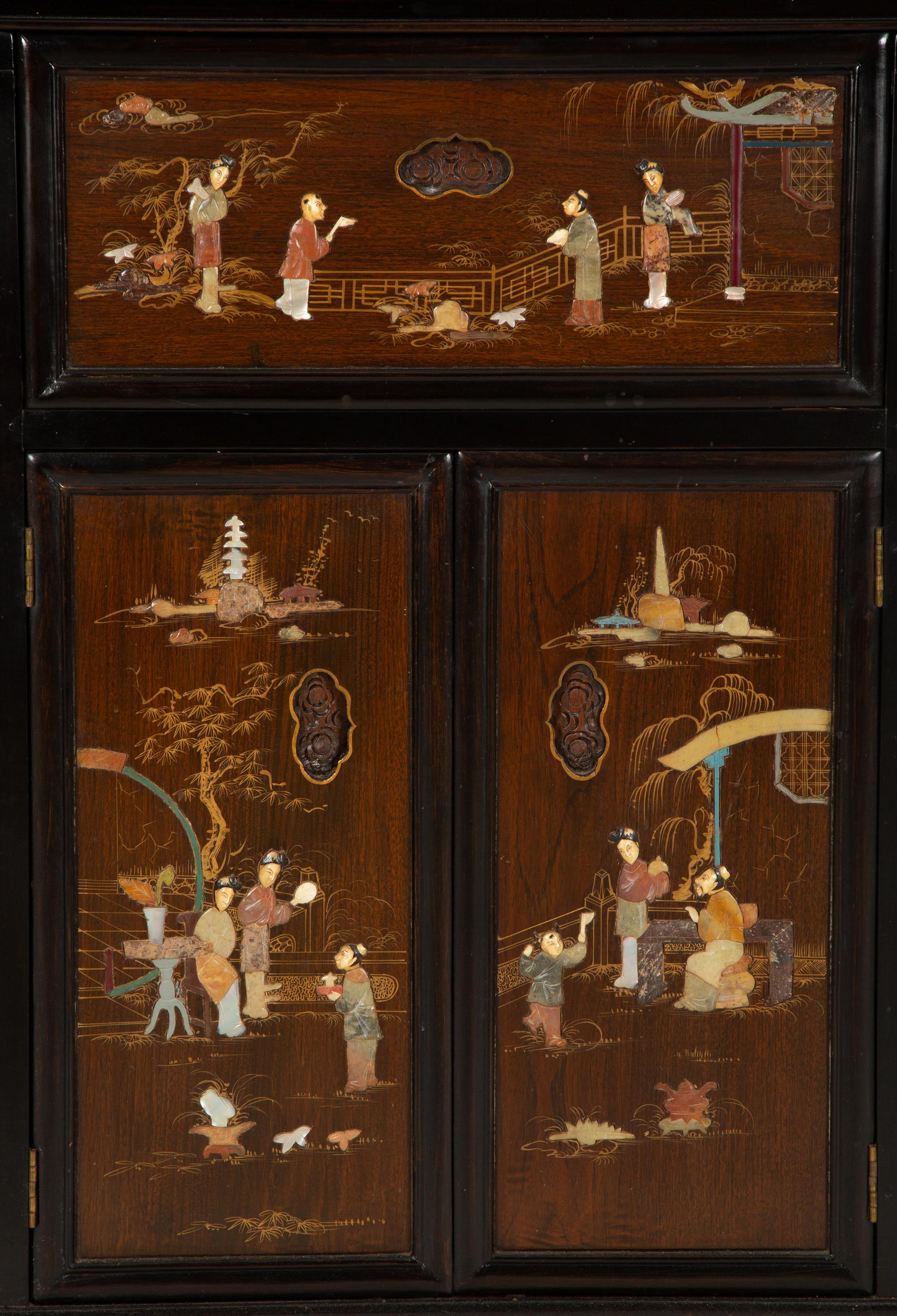 A Chinese Black and Brown Lacquer Bar — 20th Century