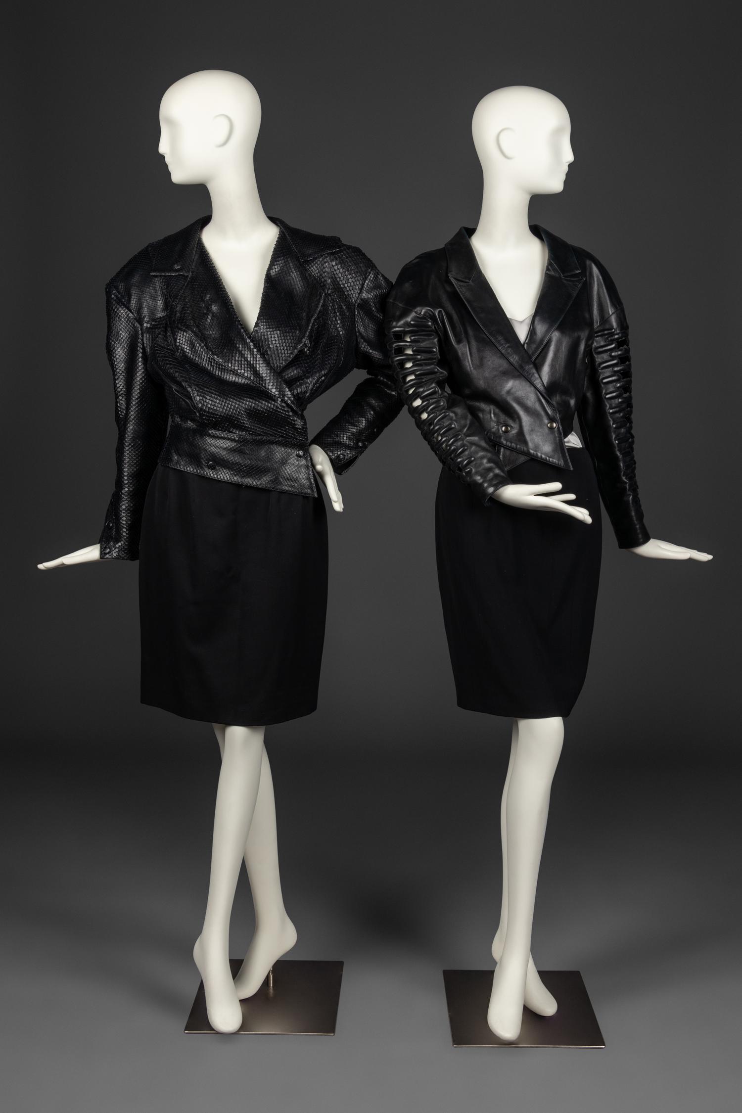 Claude Montana Leather and Python Jackets, Early 1980s