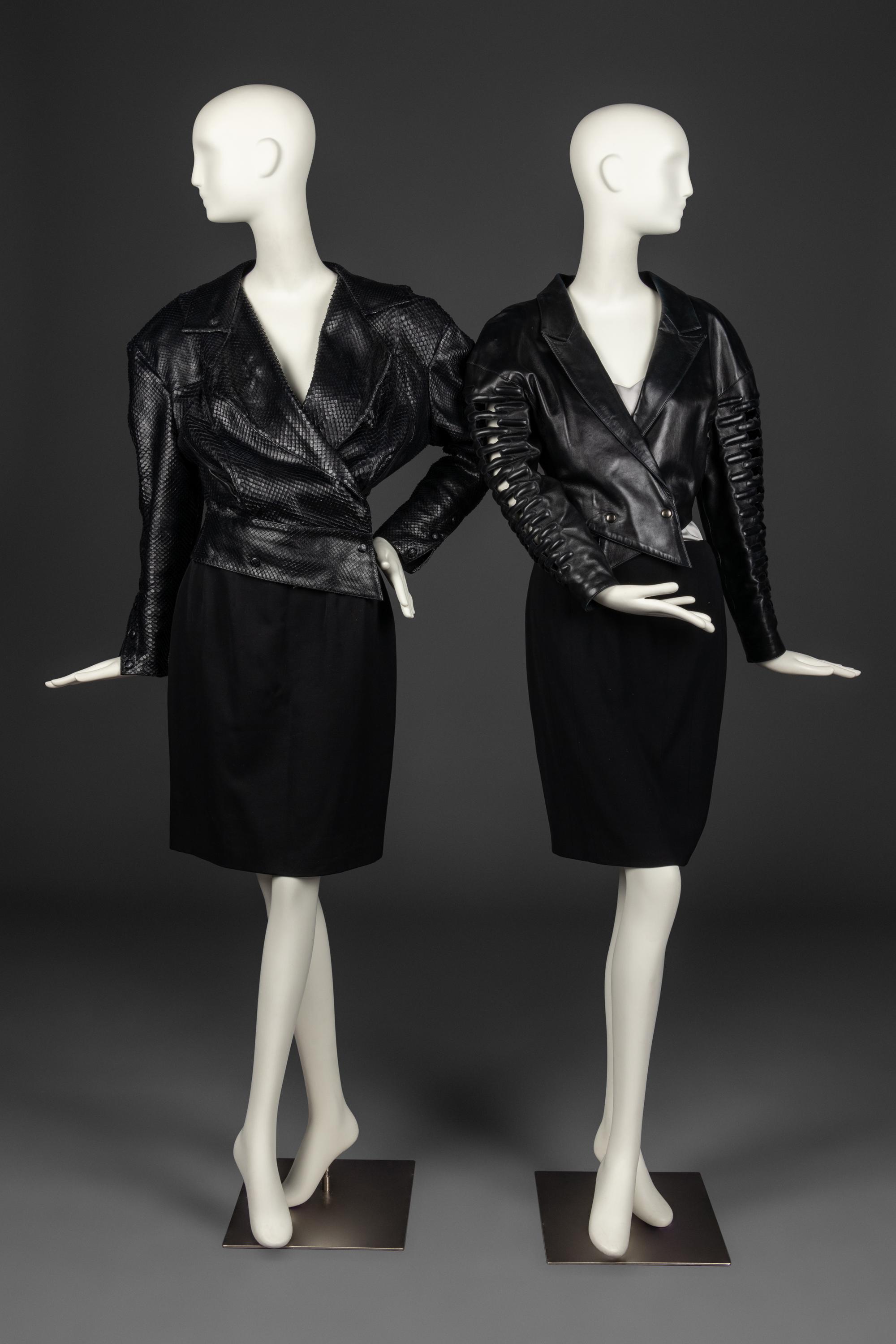 Claude Montana Leather and Python Jackets, Early 1980s