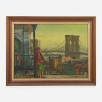 Cecil Crosley Bell (American, 1906-1970) Late Afternoon, Brooklyn Bridge