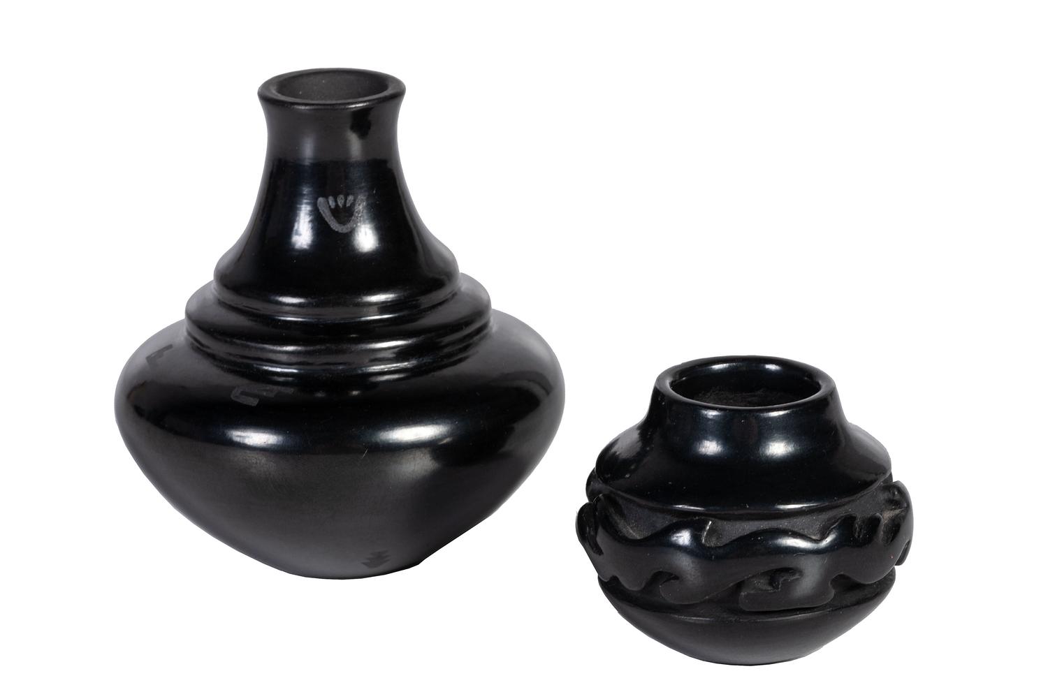 Miniature Blackware Pottery Jars