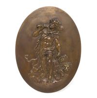 A Continental Bronze Relief Medallion, Height 15 3/8 x width 11 1/2 inches.