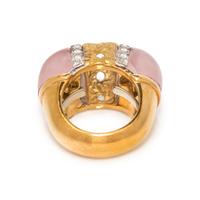 NICHOLAS VARNEY, ROSE QUARTZ AND DIAMOND RING