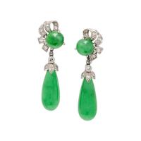 JADE AND DIAMOND EARRINGS