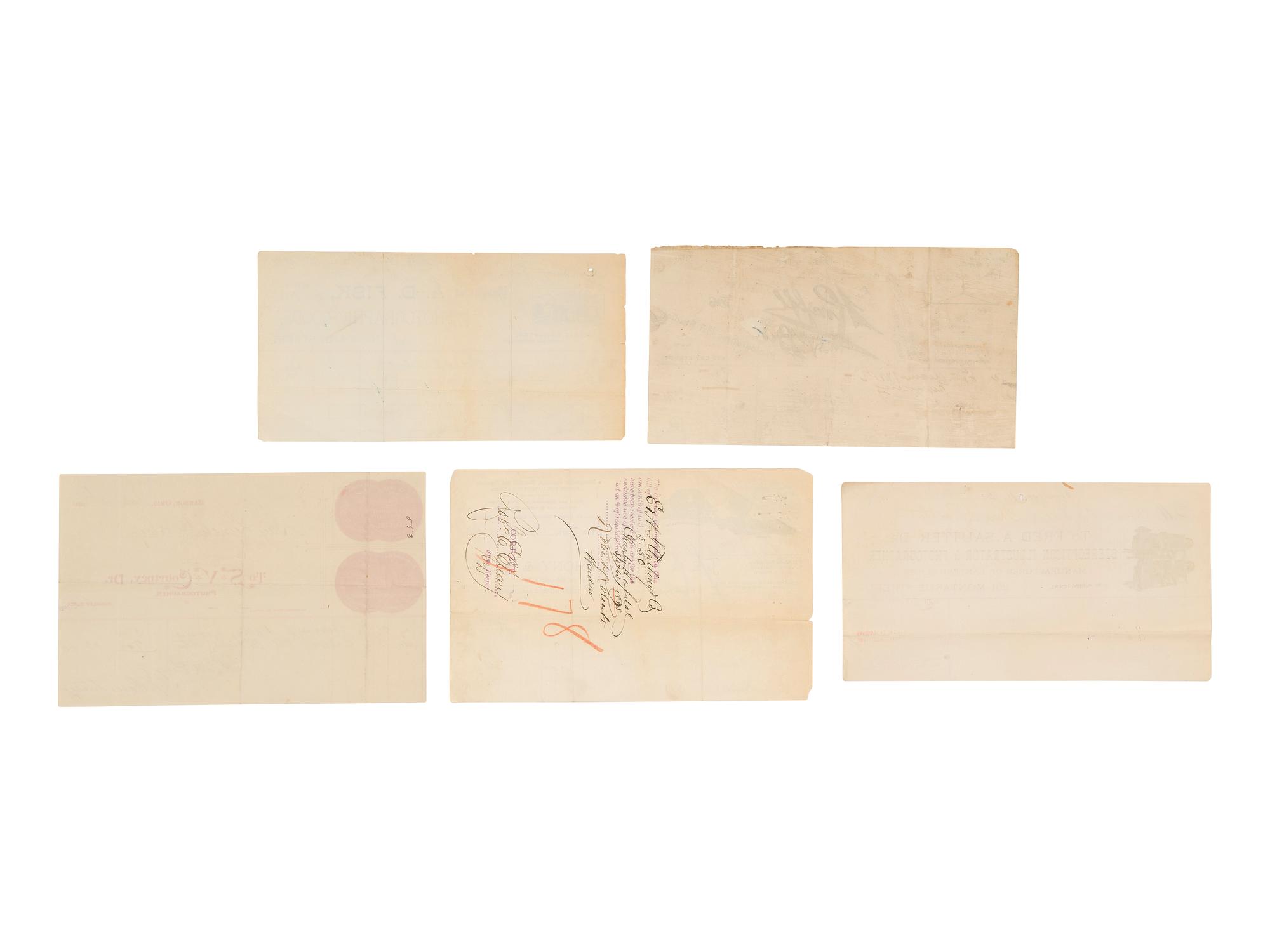 [EARLY PHOTOGRAPHY]. 11 photographic advertising imprints & puzzles, incl. E.&H.T. Anthony cover.