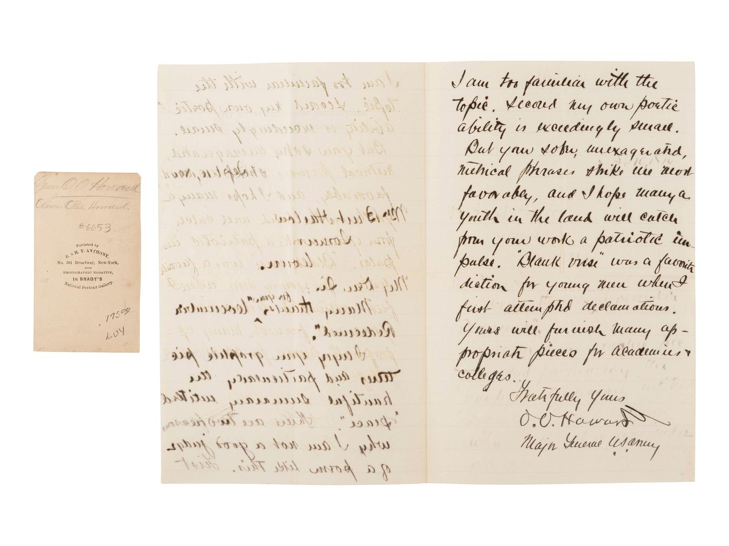 [CIVIL WAR]. Autographs and images of Union commanders, including: