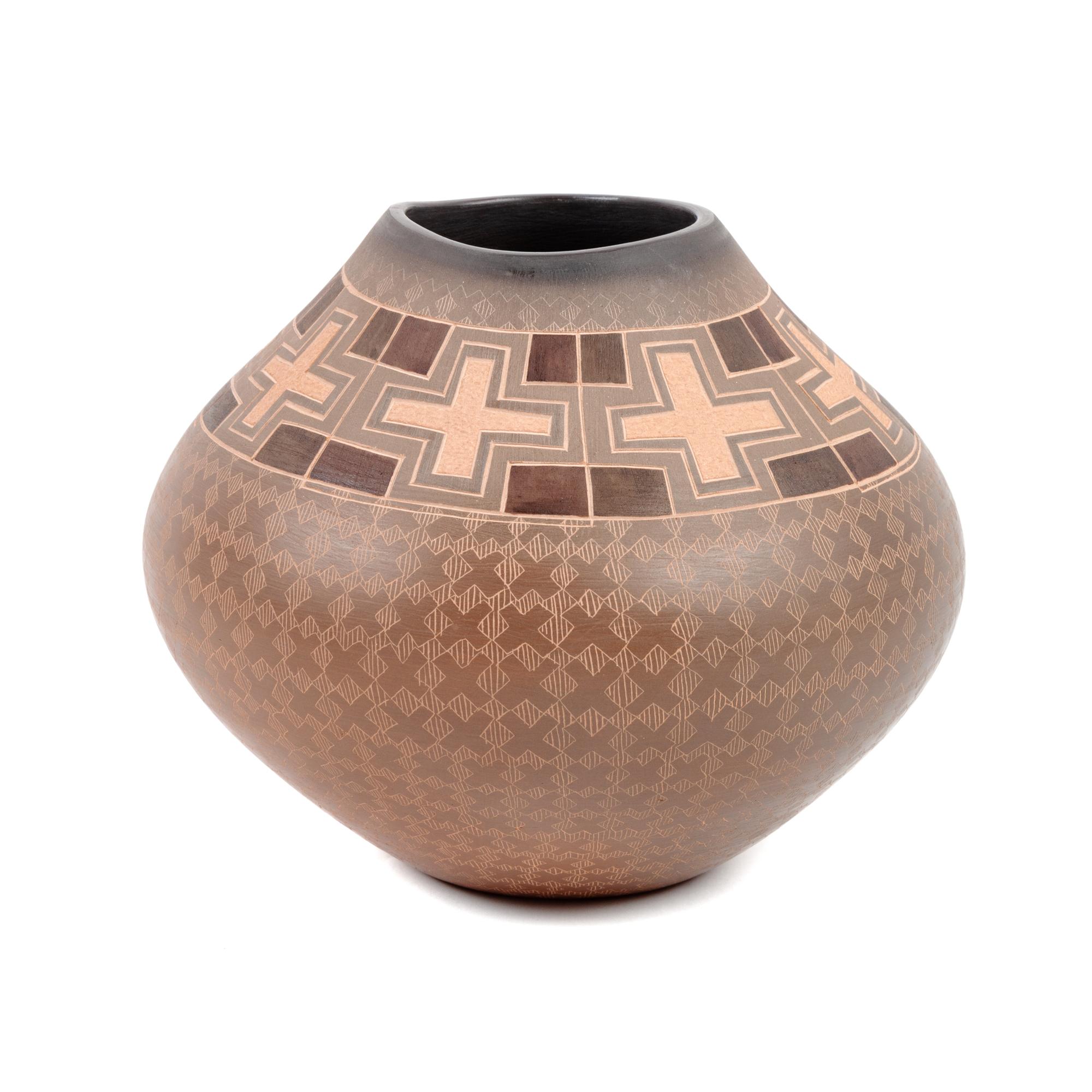 Sgraffito Pottery Jars