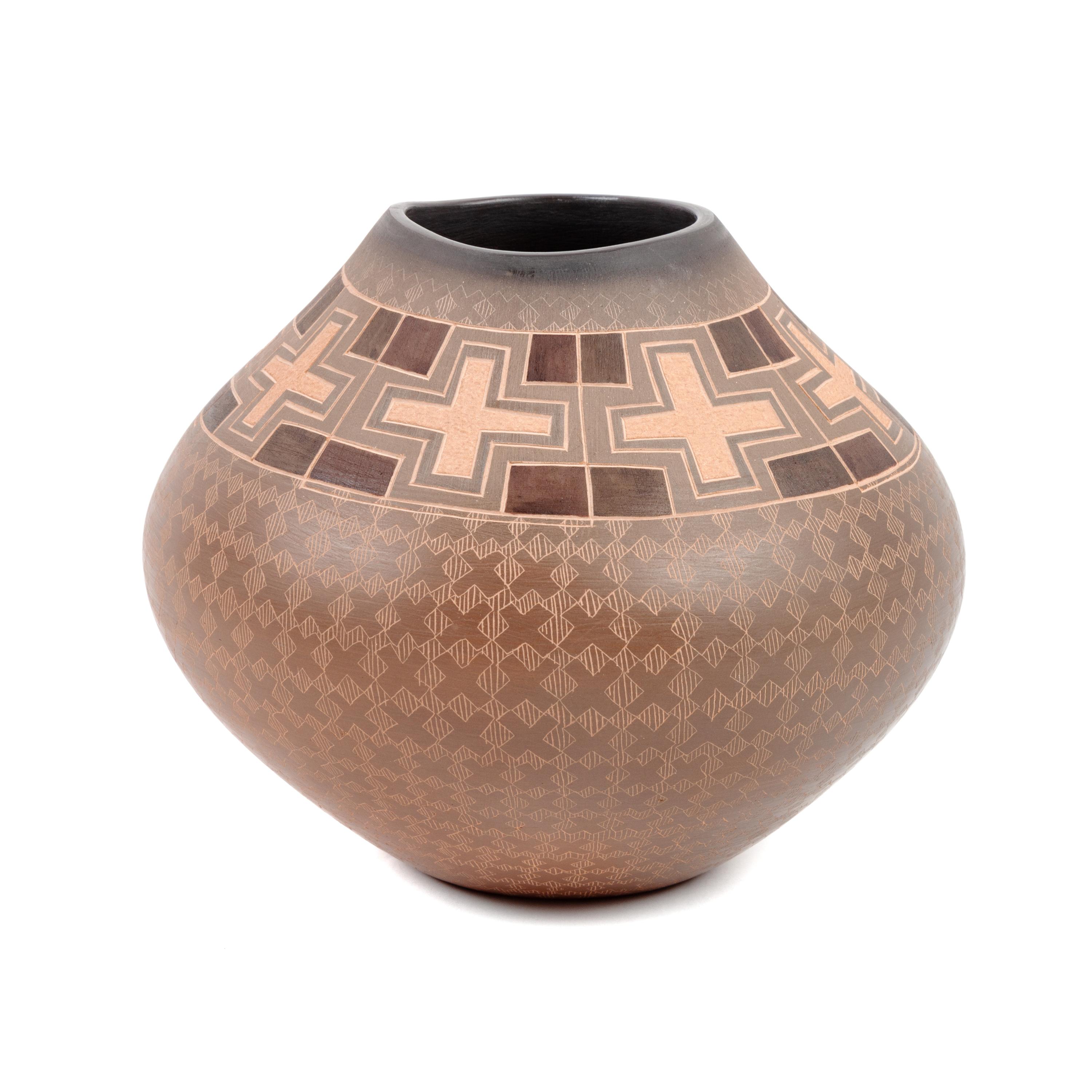 Sgraffito Pottery Jars