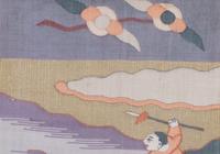 Four Cream Ground Kesi Woven and Painted Silk Panels