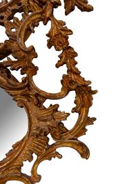 A George II Style Carved and Distressed Gilt Wood Mirror — 19TH CENTURY