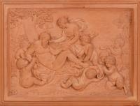 A Neoclassical Framed Terra Cotta Plaque
