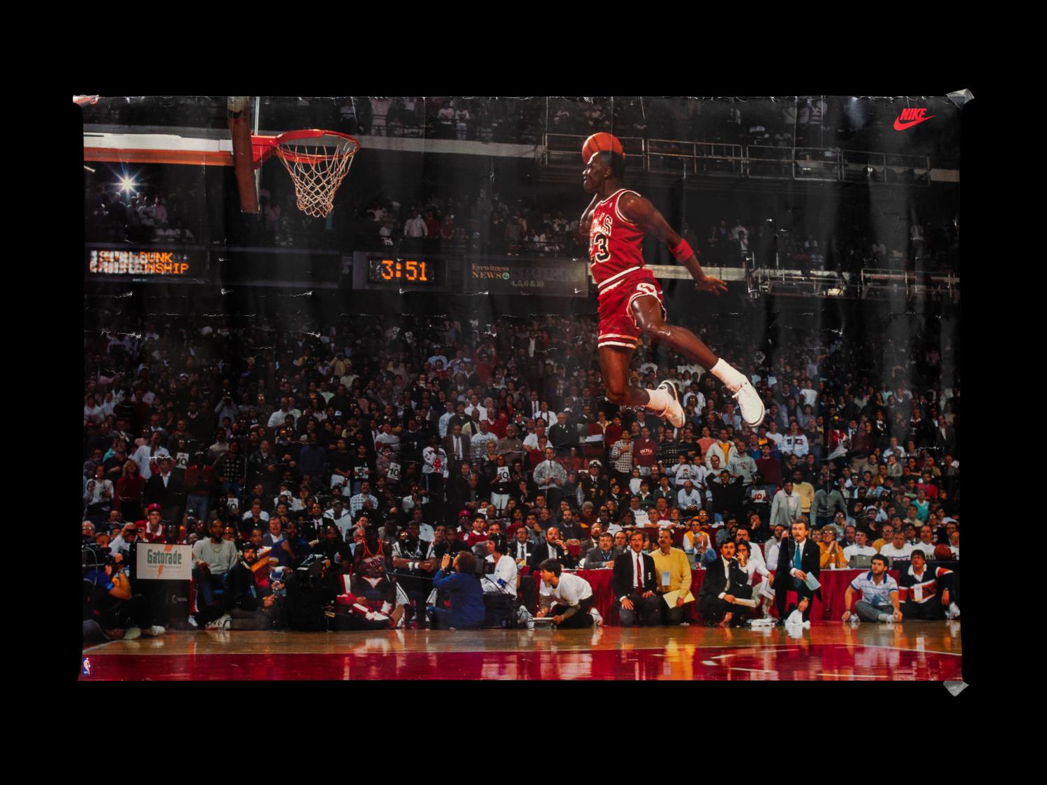 A Group of Michael Jordan Ephemera (Including First Sports Illustrated and 1988 Nike Poster),