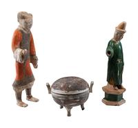 Three Chinese Ceramic Funerary Objects