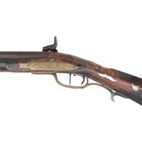 Full Stock Percussion Rifle Marked J Douglas