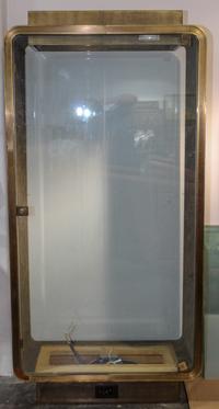 A Bronze Clad Vitrine Height 74 x width 36 x depth 18 inches. — MID 20TH CENTURY