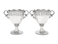 A Pair of S. Kirk Coin Silver Loving Cups