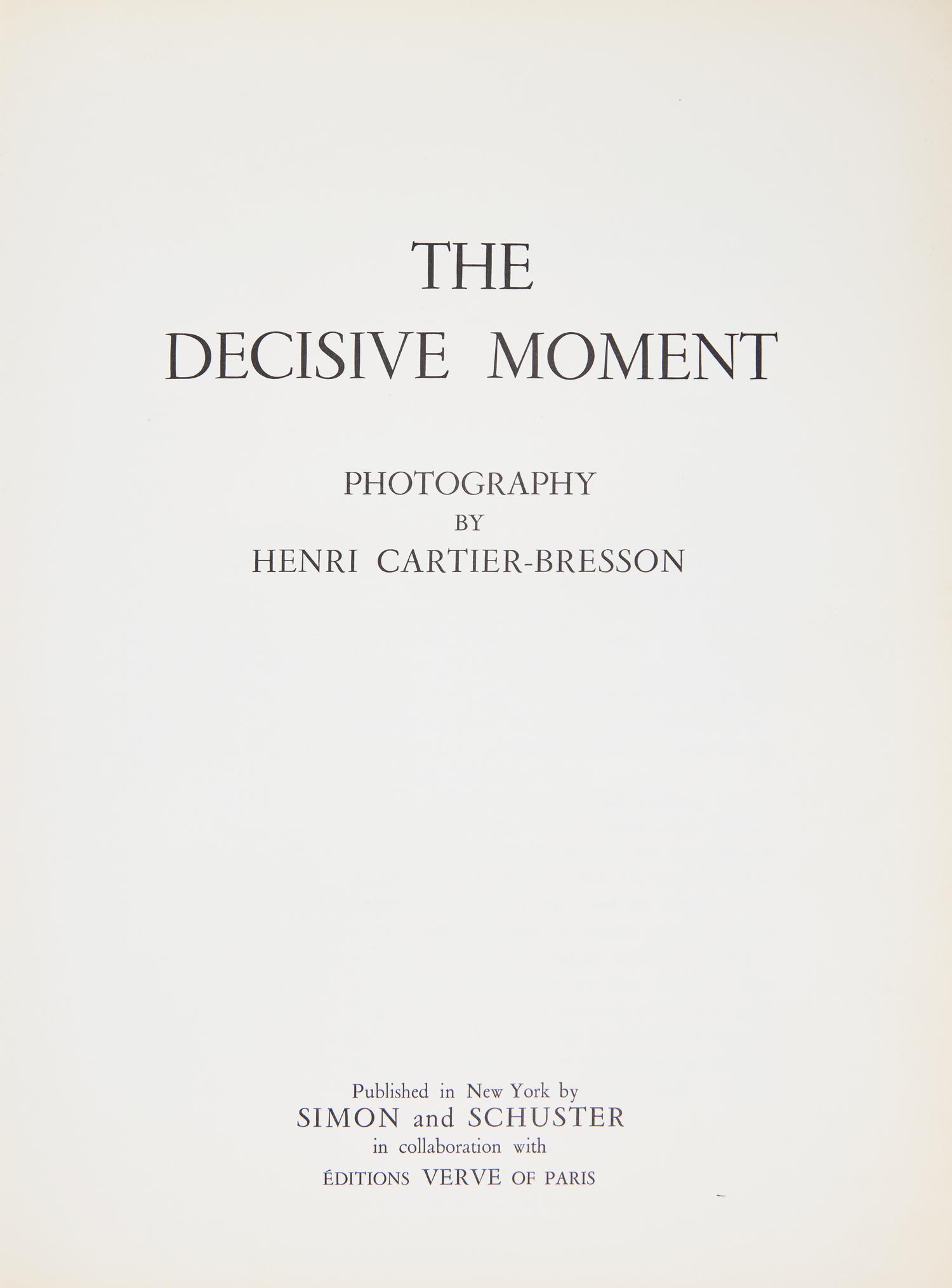 [Photography] Cartier-Bresson, Henry. Group of 2 Titles