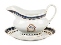 Seven Chinese Export Armorial Porcelain Articles