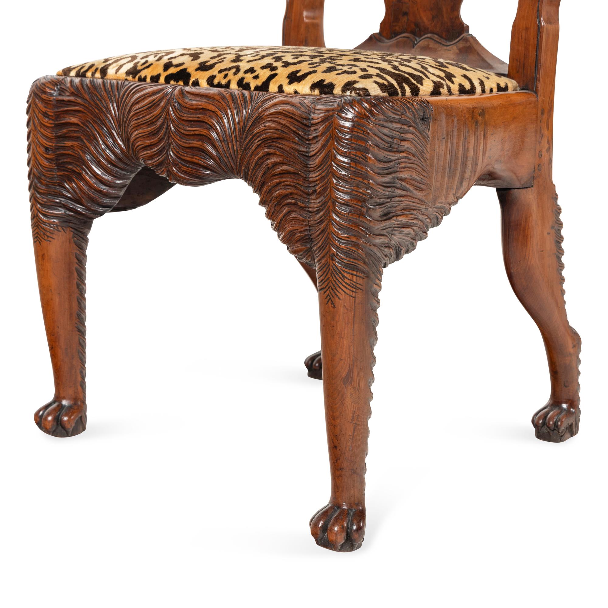 A Set of Eight Anglo-Colonial Yew Wood Dining Chairs