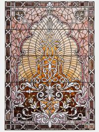 Victorian Leaded Glass Window American stained leaded glass…