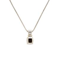 Lagos, 'Caviar', Sterling Silver, Yellow Gold, and Smoky Quartz Pendant Necklace