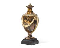 A Wedgwood and Bentley Parcel-Gilt Agateware Covered Urn