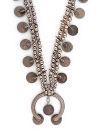 Navajo Coin Squash Blossom Necklace