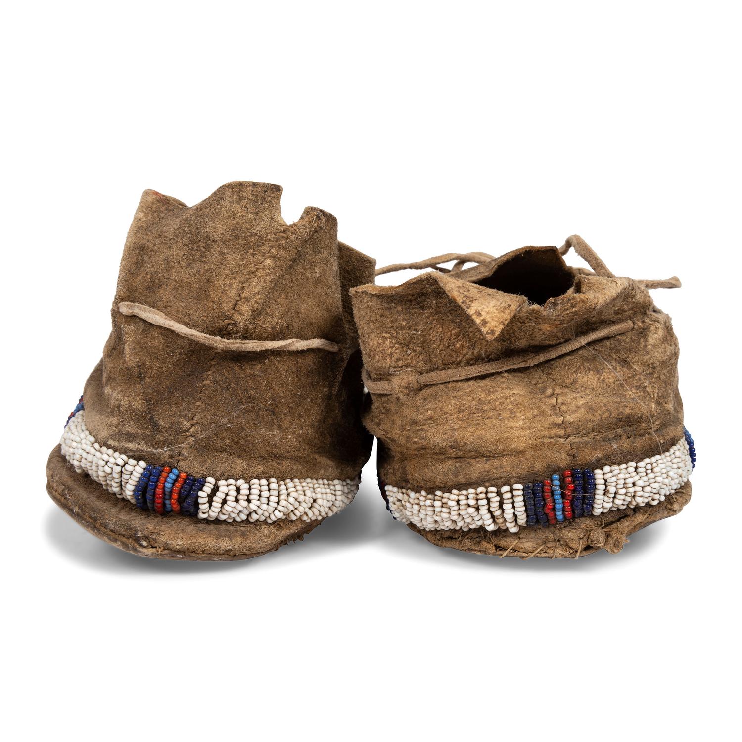 Cheyenne Beaded Hide Moccasins