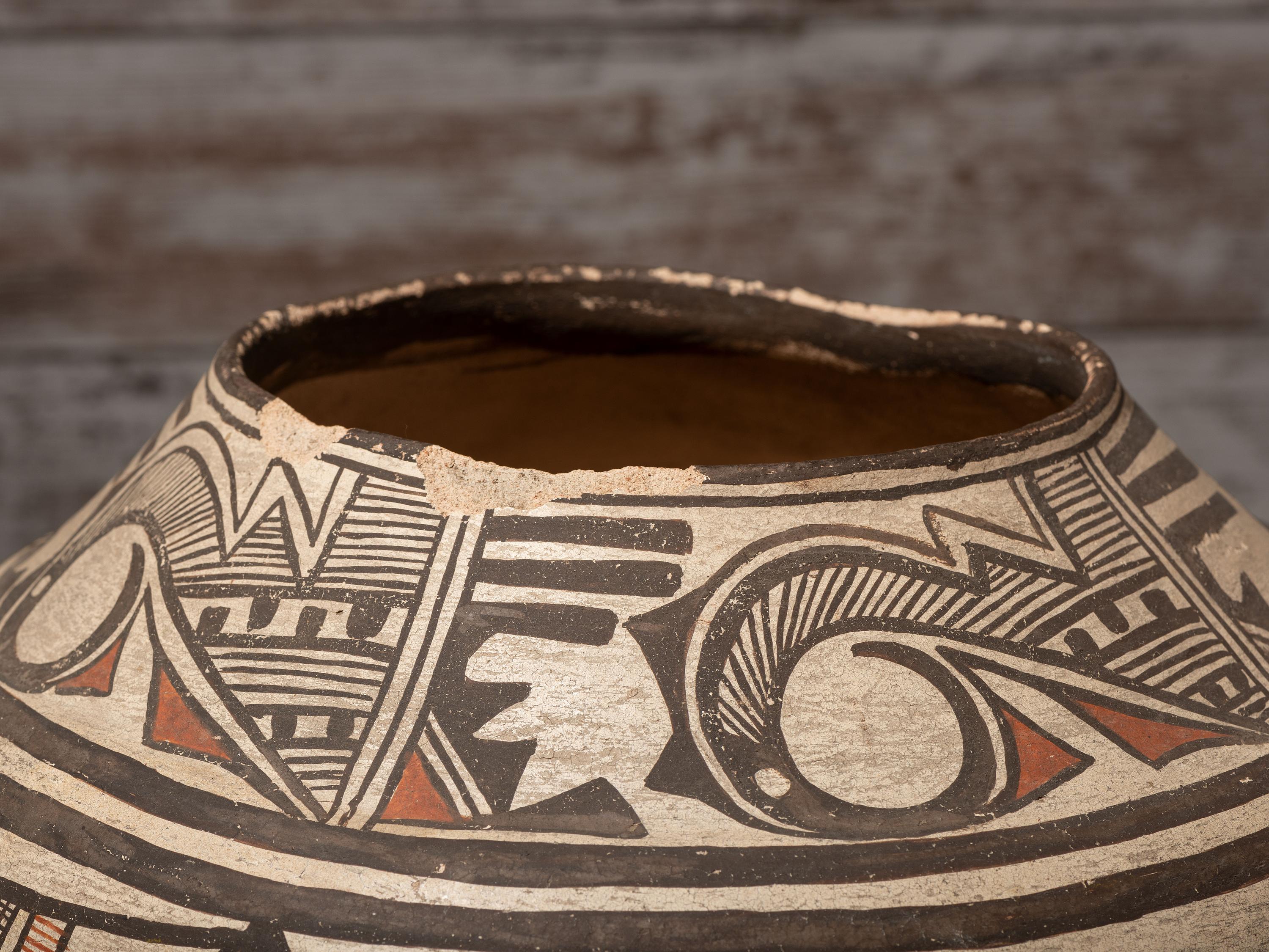 Zuni Polychrome Pottery Olla