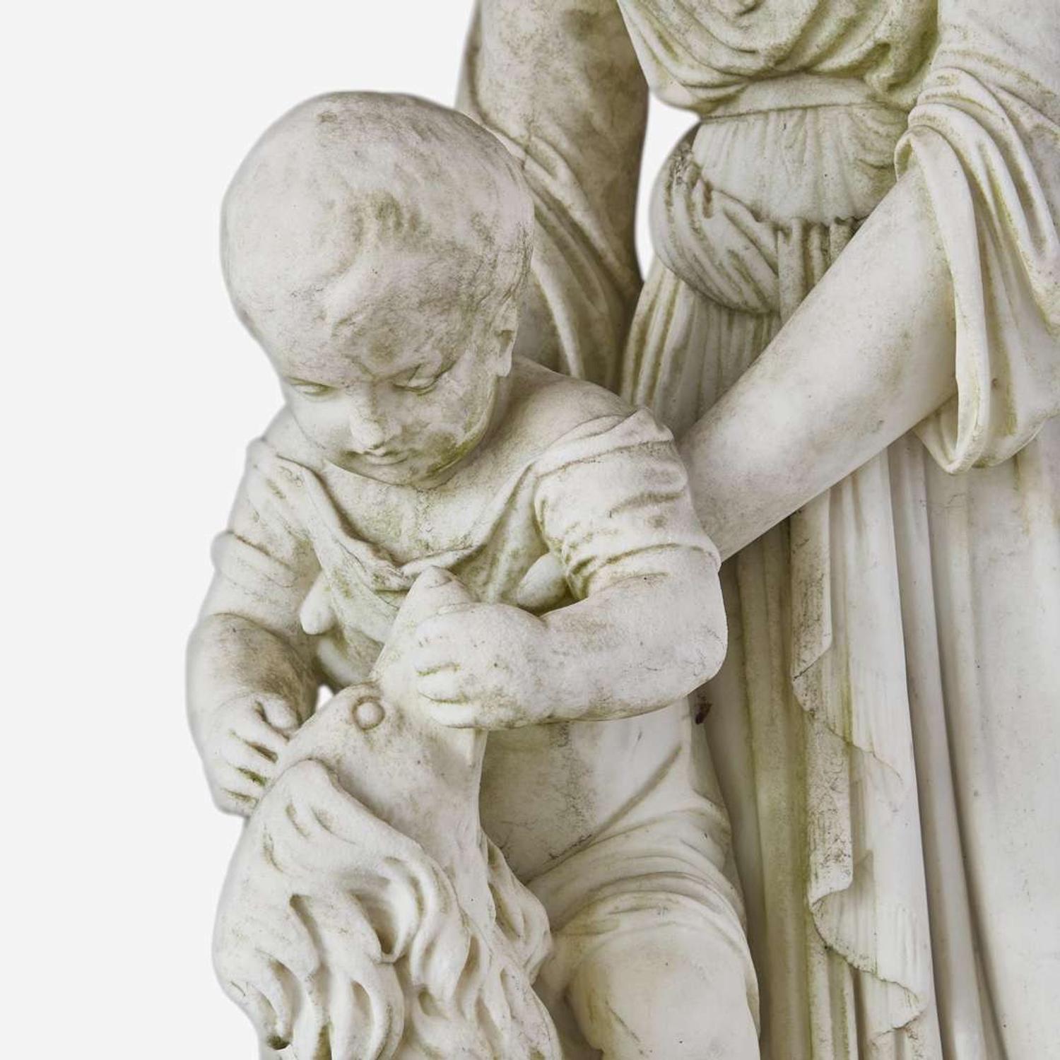 Italian School 19th century Mother with Child and Spaniel