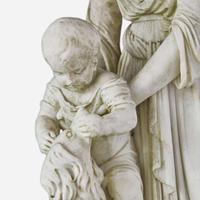 Italian School 19th century Mother with Child and Spaniel