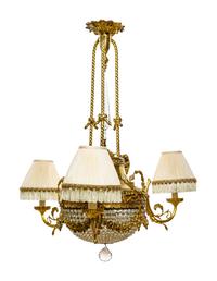 A French Gilt Bronze Three-Light Chandelier