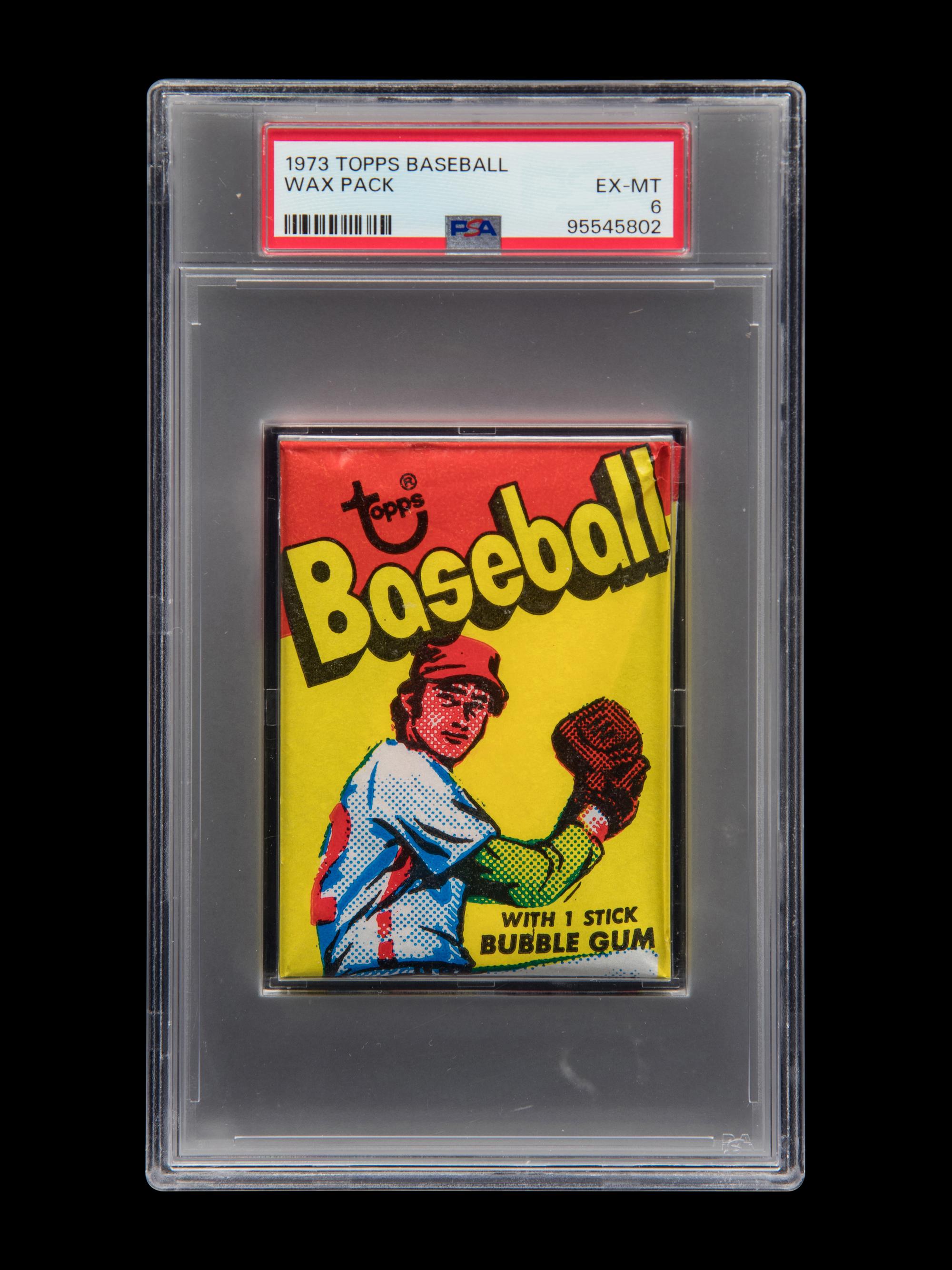 A Sealed Unopened Wax Pack of 1973 Topps Baseball Cards (PSA 6 EX-MT)