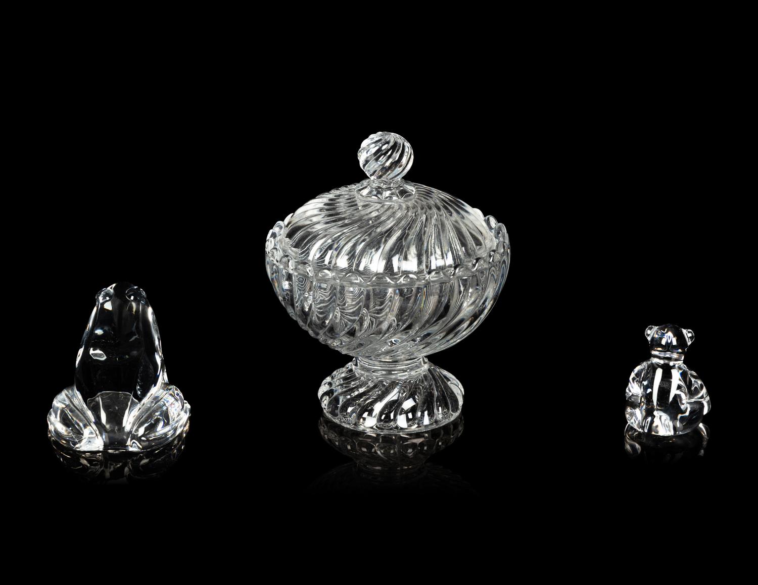 Three Baccarat Glass Articles
