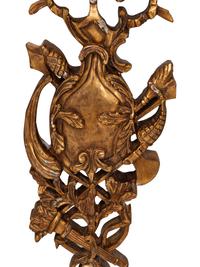 A Set of Four Louis XV Style Giltwood Single-Light Sconces