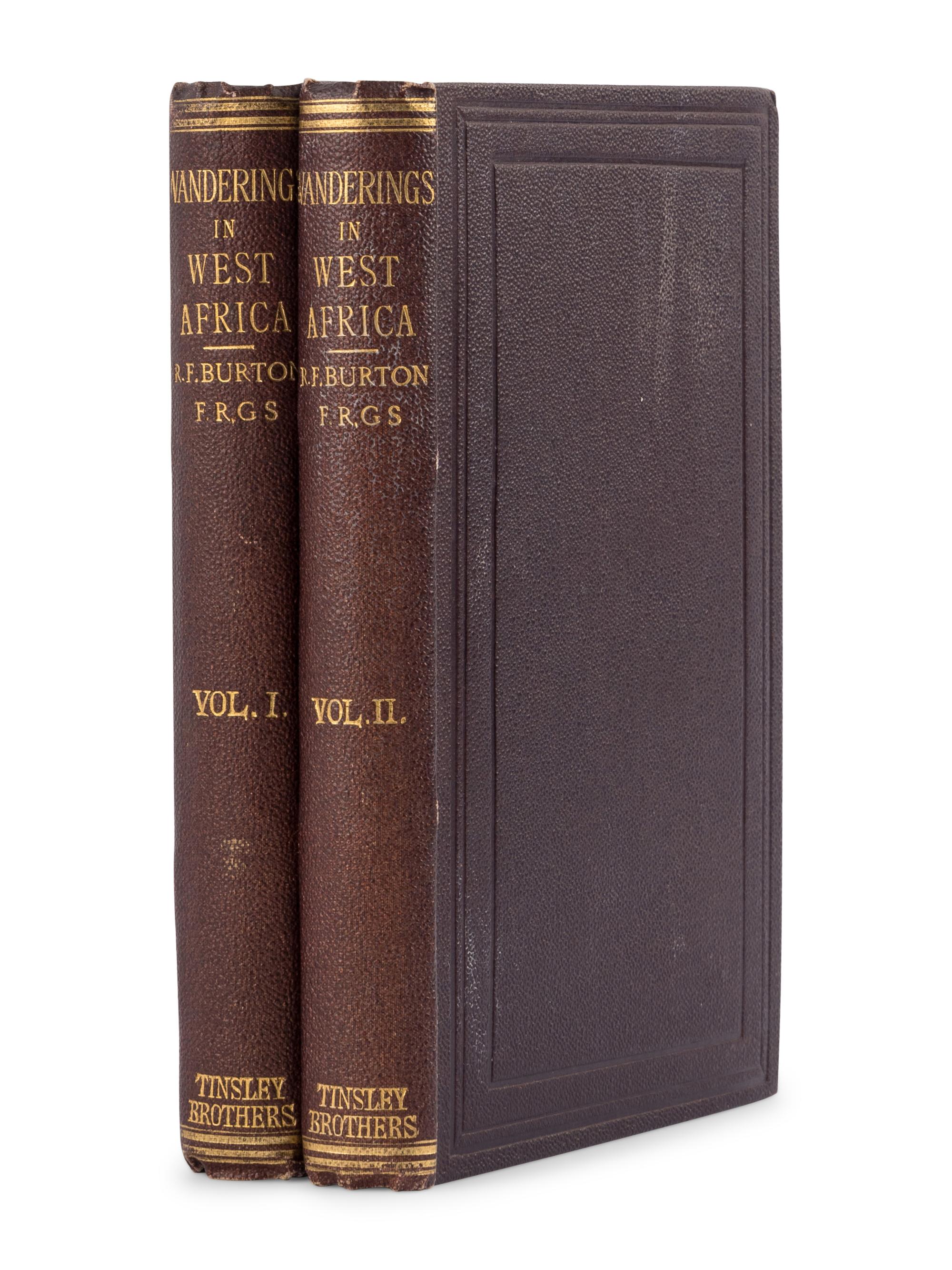 BURTON, Richard Francis, Sir (1821-1890). Wanderings in West Africa from Liverpool to Fernando Po. By a F.R.G.S. London: Tinsley Brothers, 1863.