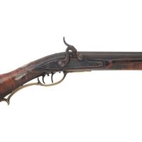 Fullstock Early Percussion-era Kentucky Rifle by Jacob Stoudenour (Bedford County PA, 1795-1863)