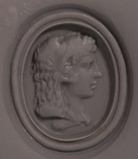 A Neoclassical Gold and Glass Paste Finger Ring with Alexander the Great as Hercules