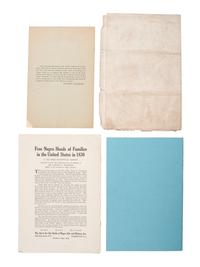 [CIVIL RIGHTS]. A group of 4 pamphlets, including: WASHINGTON, Booker T. (1856-1915). The Negro and the "Solid South."