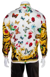 A Gianni Versace Silk Print Shirt, Size 46.