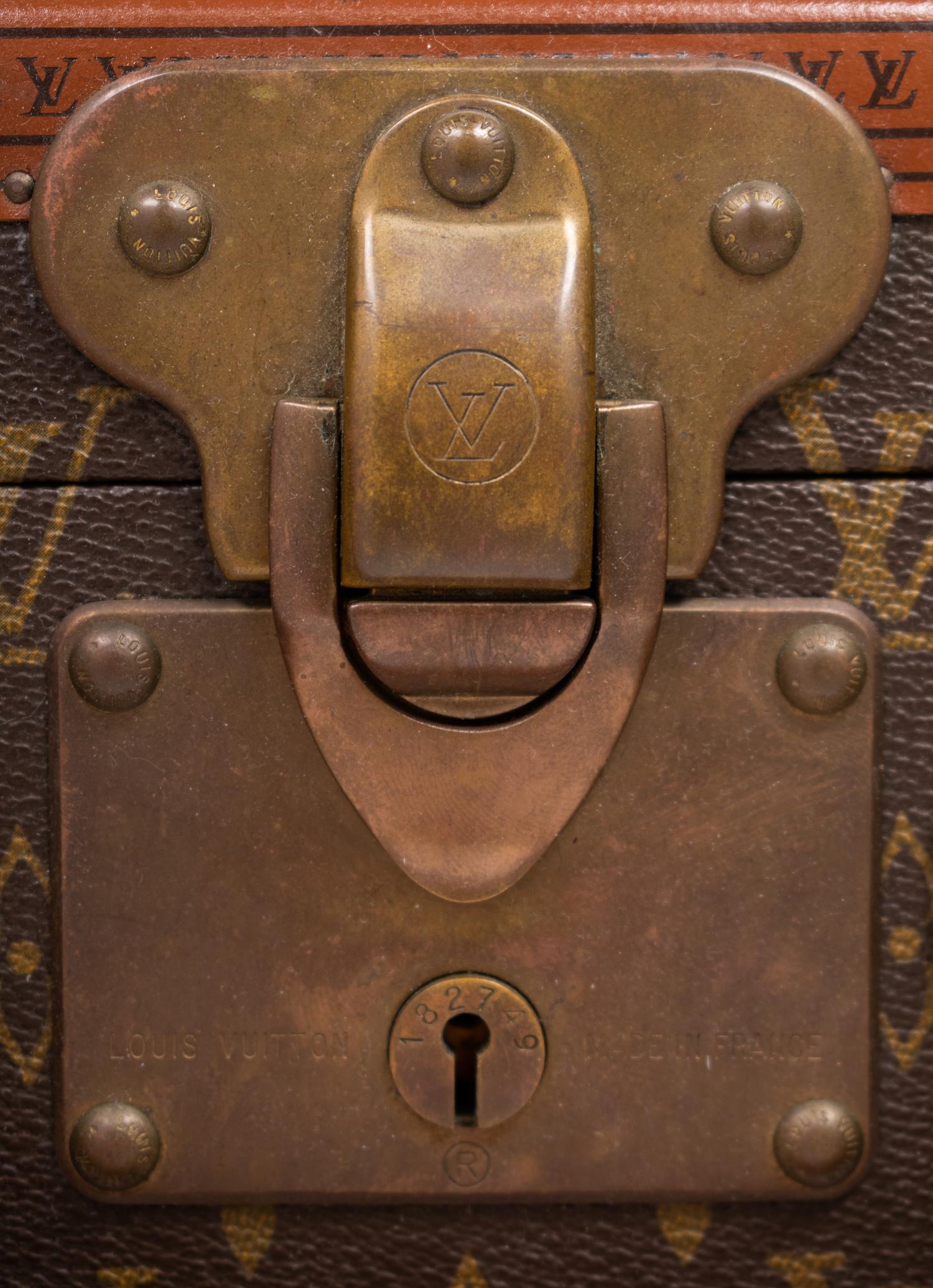 Louis Vuitton Alzer 50 Hard Side Suitcase in Monogram Canvas, Mid 20th Century