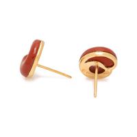 TIFFANY & CO., YELLOW GOLD AND JASPER 'ETERNAL CIRCLE' EARRINGS