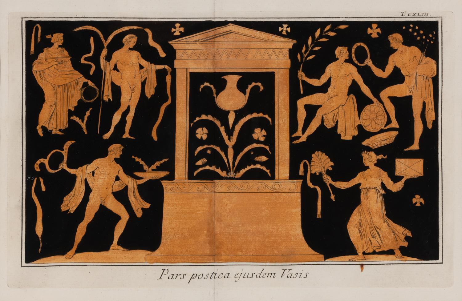 A Group of Eight Hand-Colored Engravings of Vase Designs