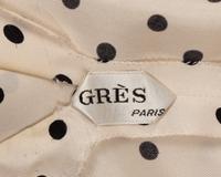 Madame Grès Haute Couture Polka Dot Draped Top, Spring/Summer 1985