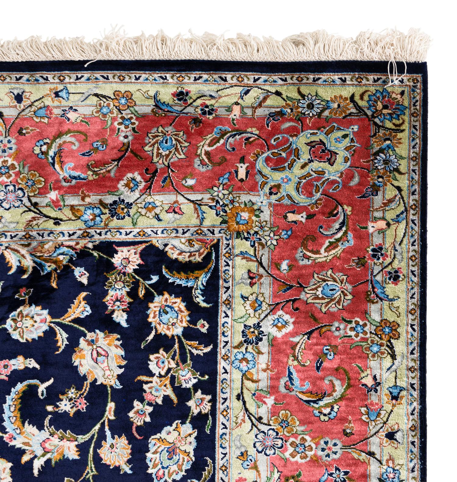 A Qum Silk Rug
