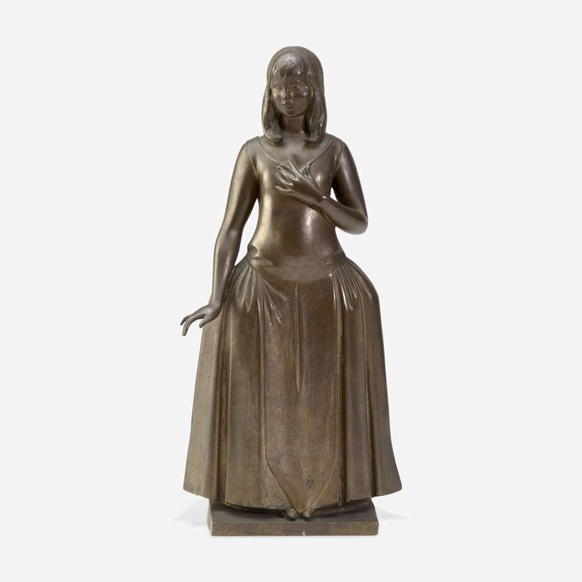 Gaston Lachaise (American/French, 1882-1935) Portrait Statuette of Miss Marjorie Spencer