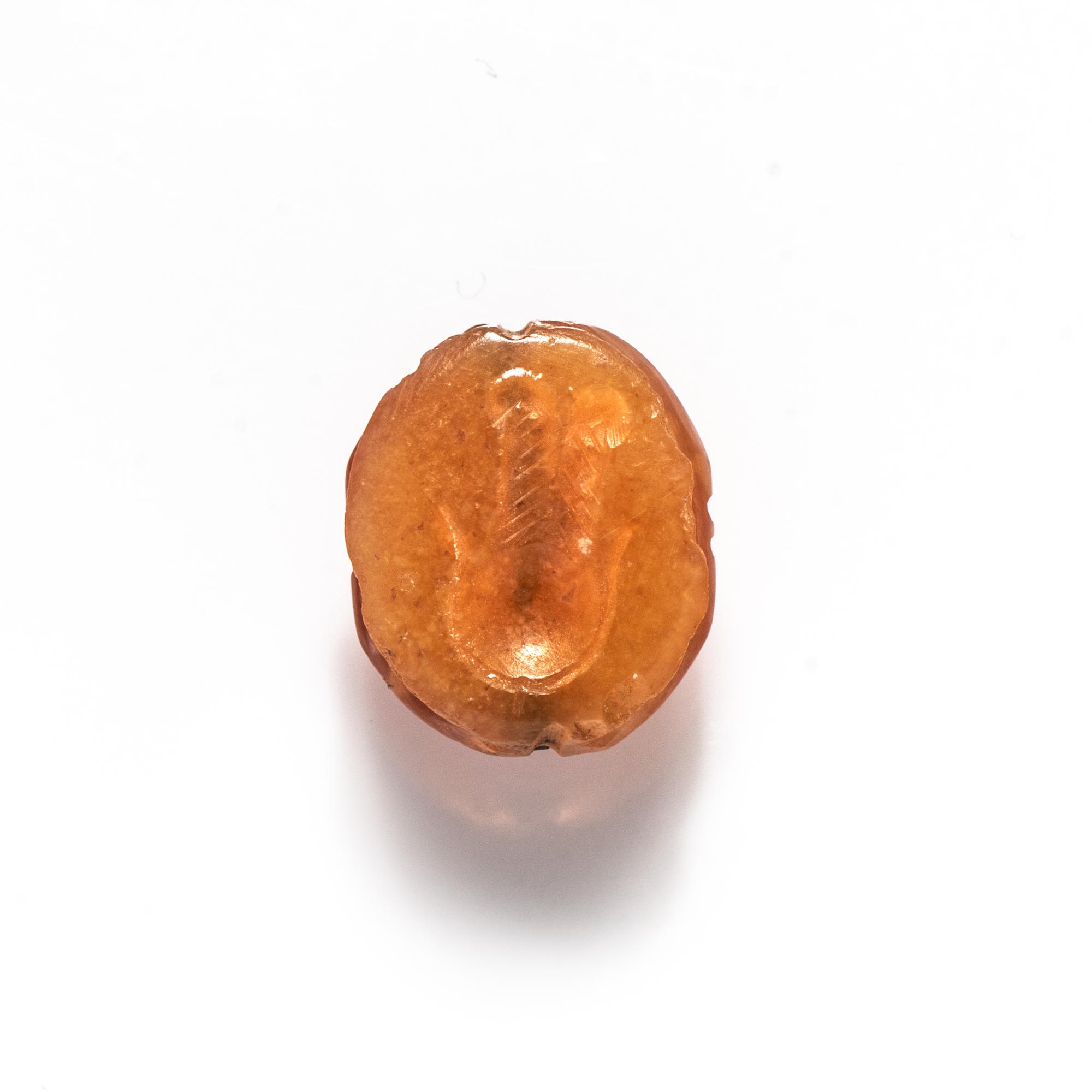 An Egyptian Carnelian Scarab with the Crown of Isis