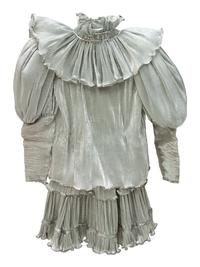 Three Crimped Metallic Organza Rodeo Costume Tops