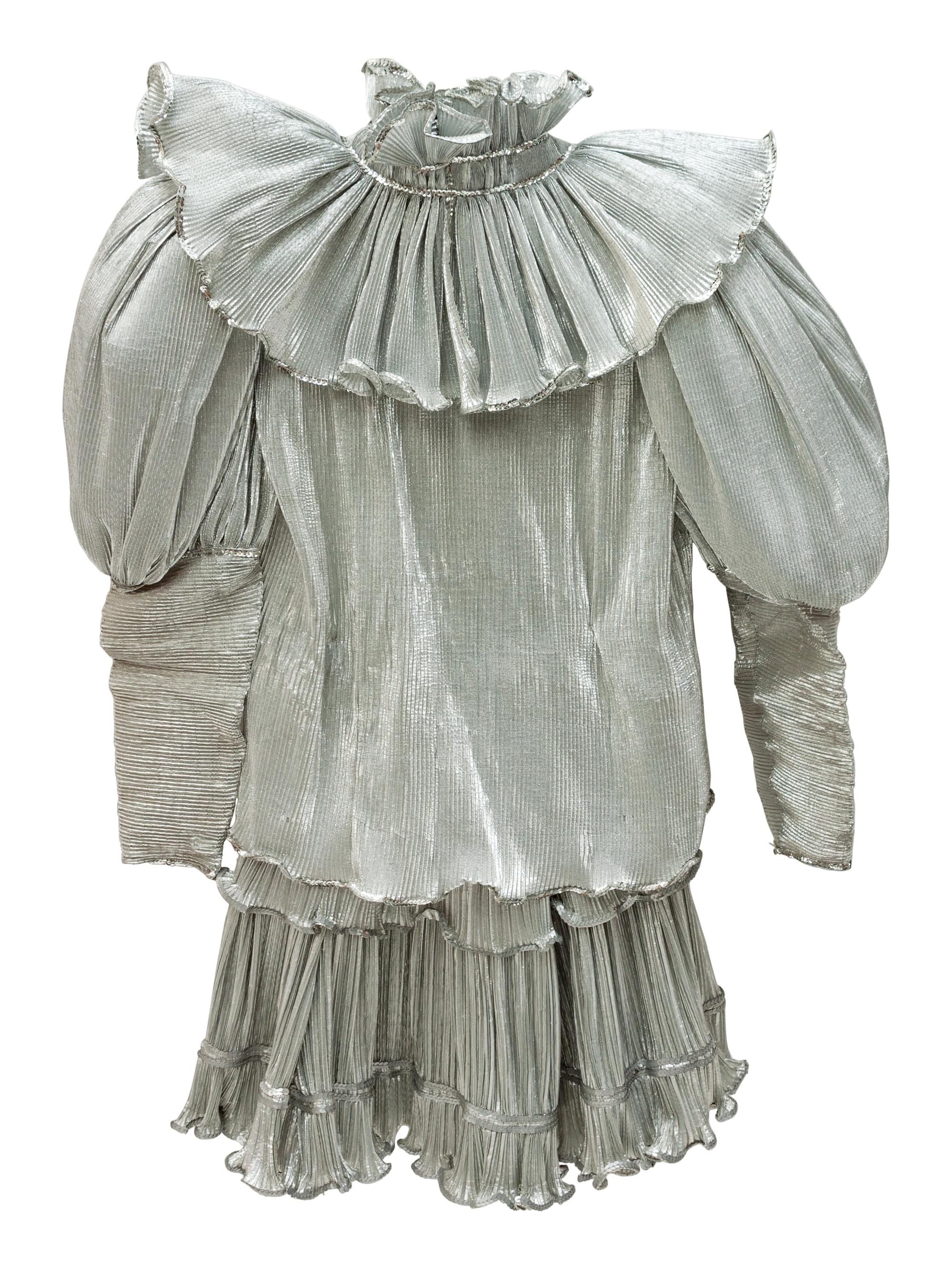 Three Crimped Metallic Organza Rodeo Costume Tops